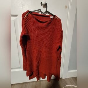 🦋 2/$20 🦋 Guess Red sweater with zipper collar